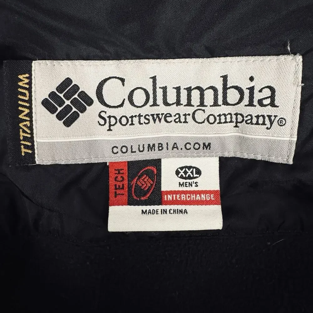 Columbia Titanium Interchange‎ Jacket Mens XXL Olive Green Full Zip Lined Hooded